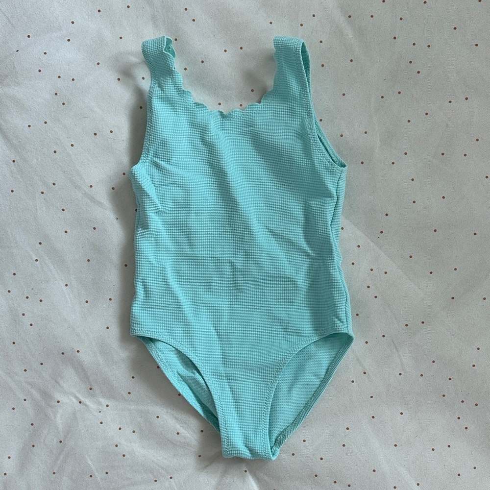 Monoprix - Aqua Scalloped One-Piece Swimsuit
